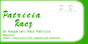 patricia racz business card