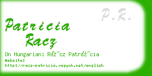patricia racz business card